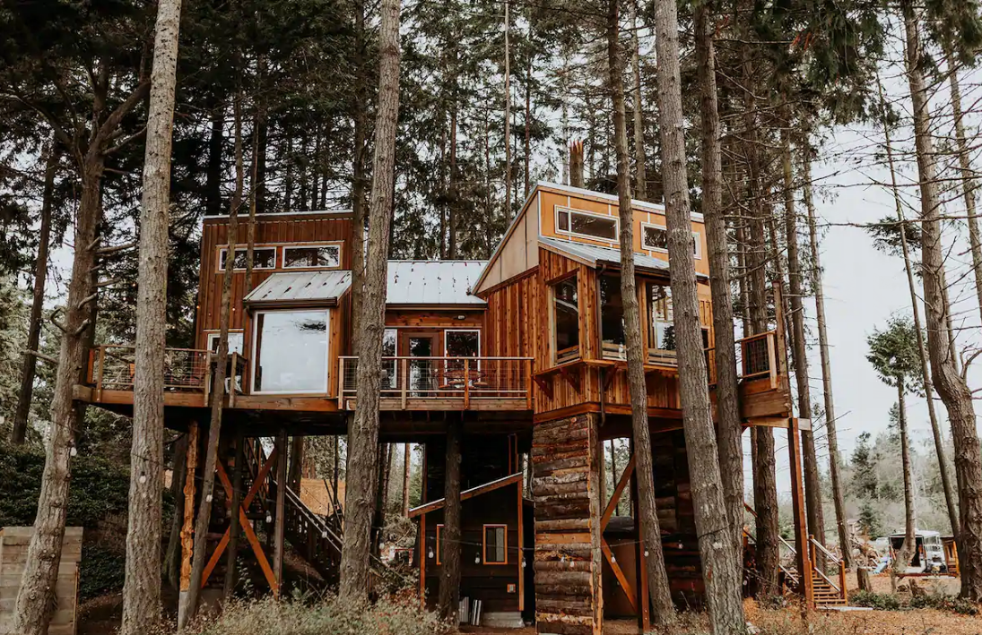 olympic national park treehouse airbnb glamping